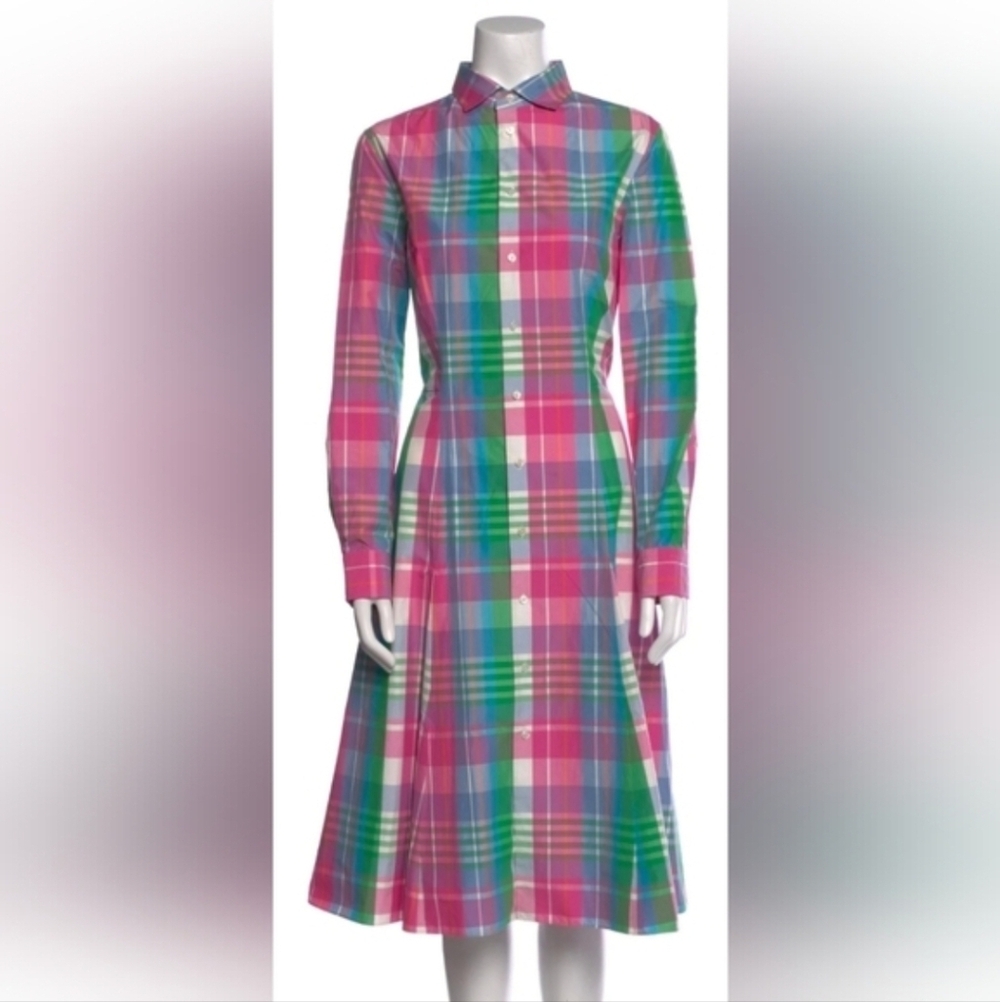 Ralph Lauren Purple Label Madras Midi Dress